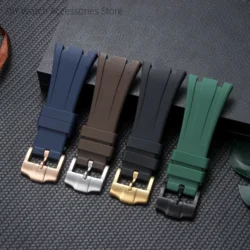 26MM Rubber Watch Strap For Royal Oak Bracelet Strap Men's Sports Watch Watchband Accessories Parts Wristband Replacement
