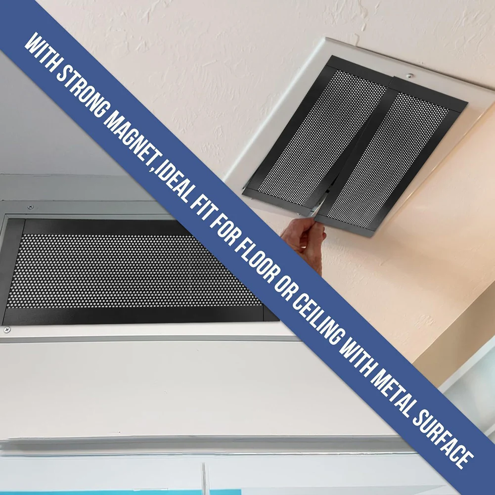 4 Pack Magnetic Vent Covers Compatible with Standard Metal HVAC Vents Featuring Mesh Filter for Ceiling and Wall Applications