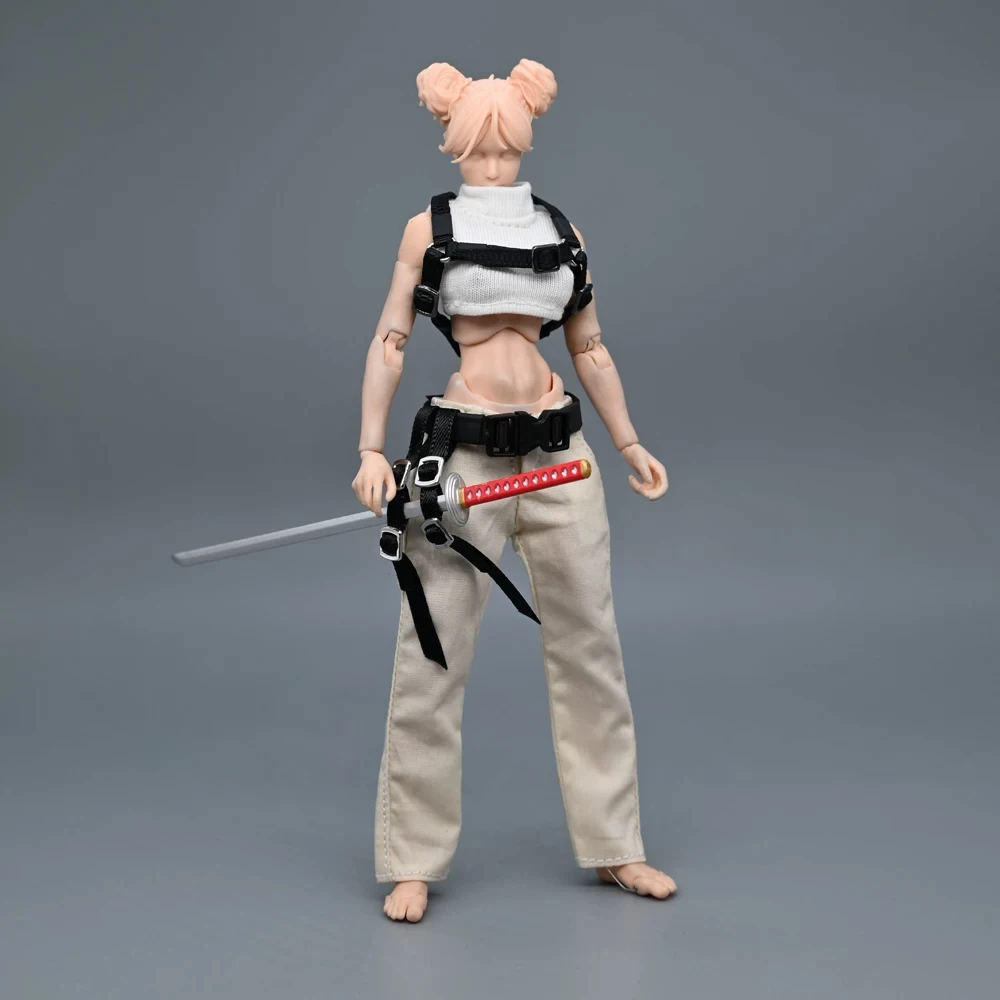 1/12 Scale Female Short Vest Shorts Pistol Waist Belt Model for 6'' Romankey Tbl Action Figure Soldier Scene Model Toys