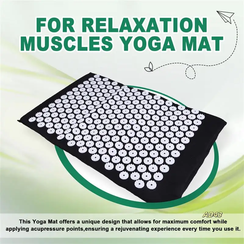 

Acupressure Yoga Mat Massage Cushion Acupressure Mat Relieve Stress Pain Yoga Mat Pin Pad For Stress Relief Leisure Mat