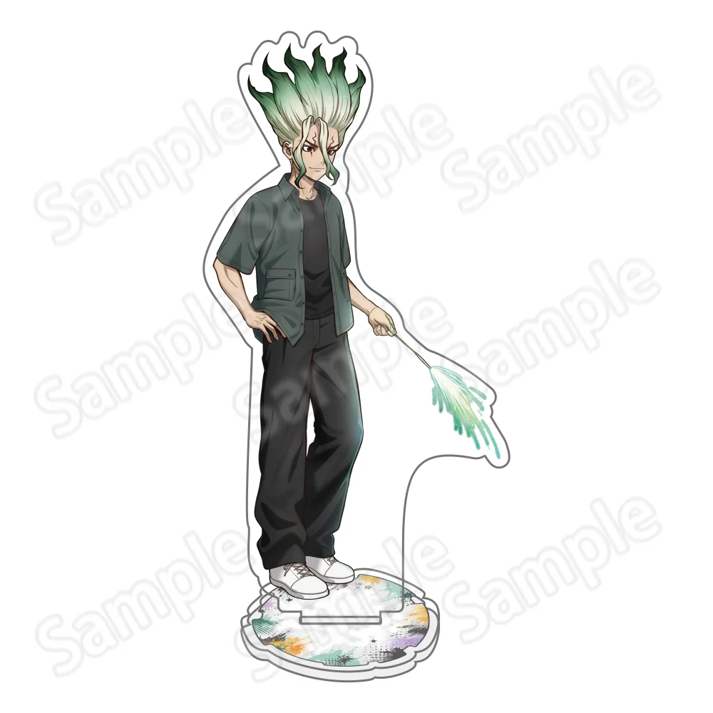 Anime Dr.STONE  Style CosplayNew 15cm Acrylic Stand keychain Ornaments Ruri Chrome Amber Ishigami Senkuu Ogawa Yuzuriha