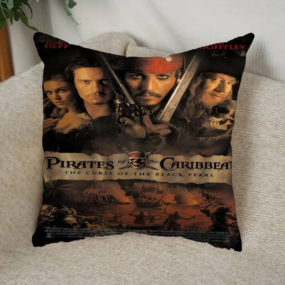 Classical Movie Poster Pirates Of The Caribbean Cushion Cover Polyester Sofa Cushions Throw Pillows Home Decoration Pillowcover
