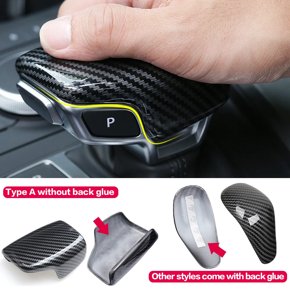 1Pcs Gear Shift Knob Cover Car Accessories For Audi A3 8V V8 8P A4 B8 B9 A5 A6 C5 C6 C7 A7 A8 S3 S5 Q3 Q5 Sportback FY Q7 4M Q8