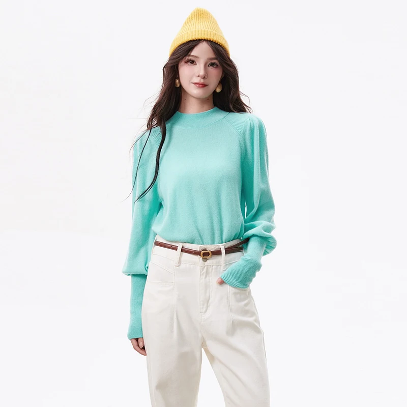 

Slim Fit Long Sve Women's Sweater Overhead Micro Elastici Faionable Winter New Arrival Oulai MO Sle round Ne ...