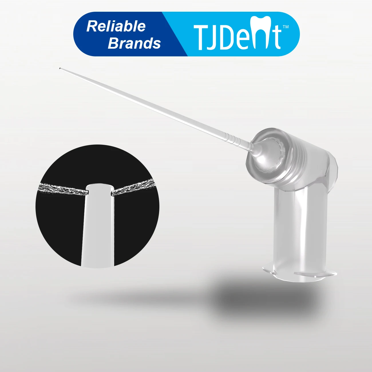 TJDent 30 pièces/boîte 25 mm 30G Aiguilles d'irrigation endodontique pour canal radiculaire dentaire, pointes de seringue jetables pour le nettoyage des dents, matériel dentaire