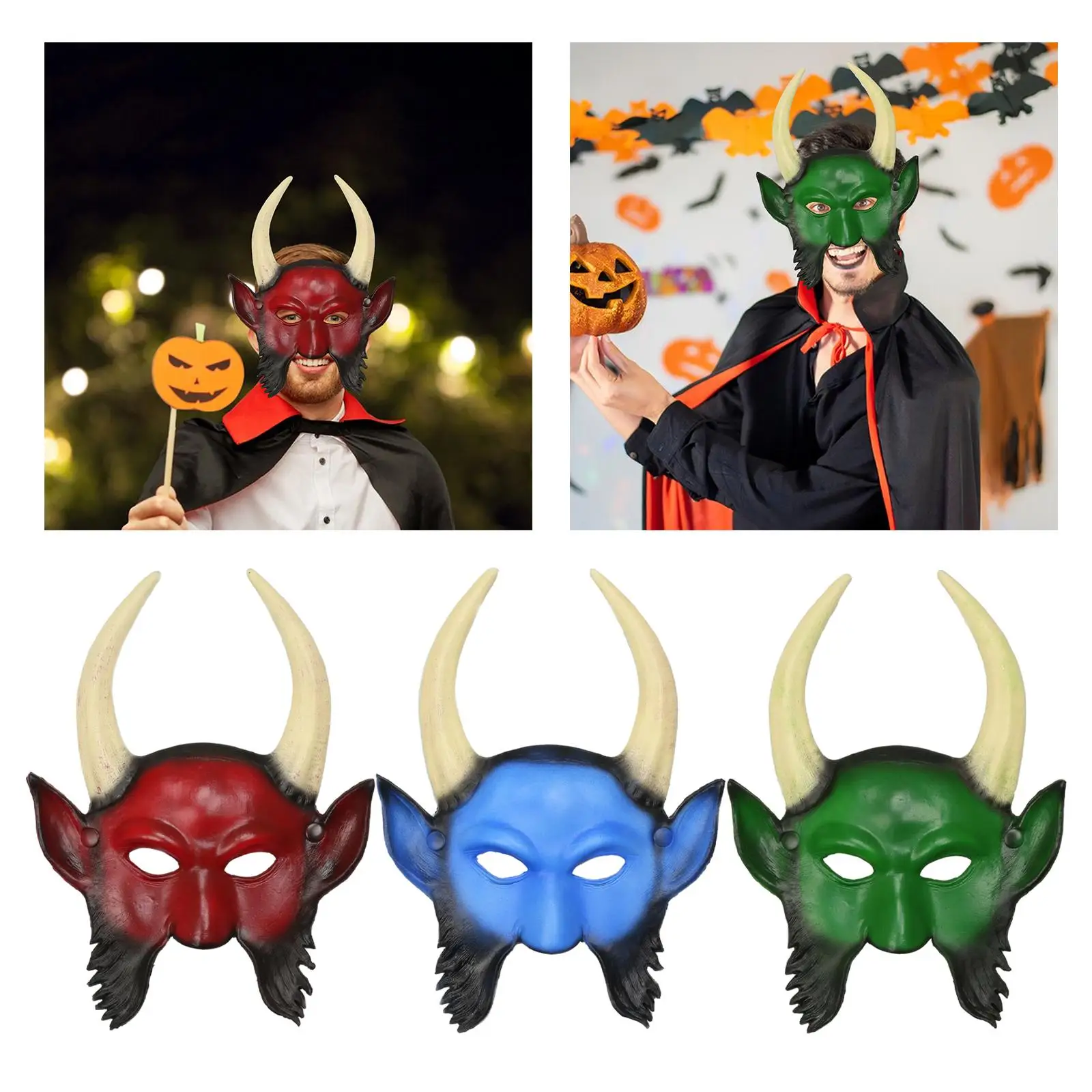 Devil Mask Cosplay Costume Props Halloween Mask for Prom Halloween Carnival
