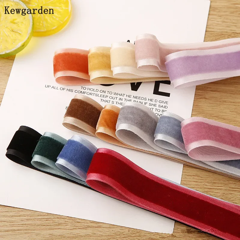 Kewgarden DIY Bow Tie Hair Accessories Handmade Tape Velvet Satin Edge Ribbon 1