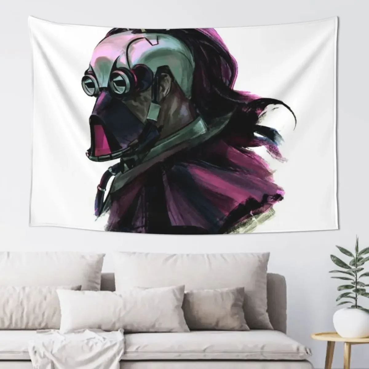 

Mortal Kombat Kabal Minimal Art Tapestry Wall Mural Korean Room Decor Bedroom Decorations Tapestry