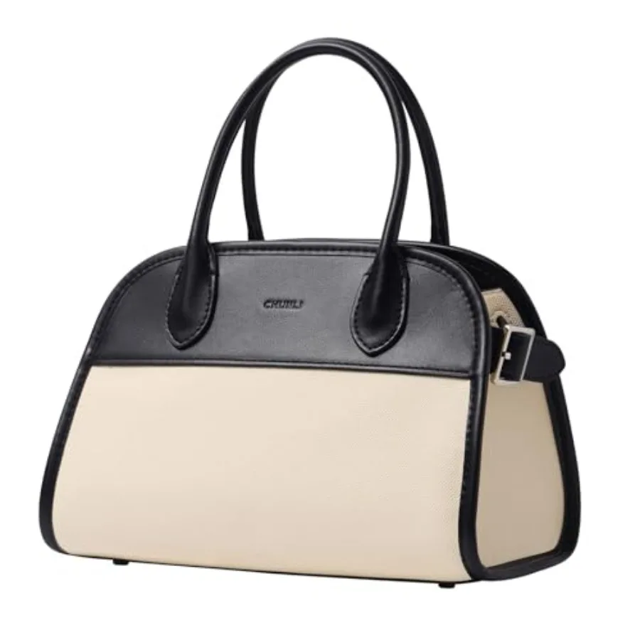

CHUNLI PU Leather Satchel Bag for Women Fashion Top Handle Bags Zipper Crossbody Purse for Casual Traveling Work Business