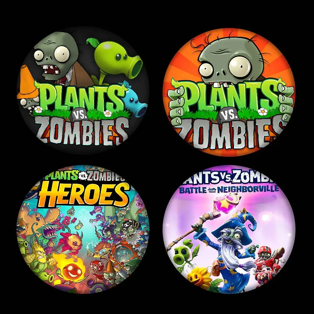 بارد P-النباتات مقابل Z-الزومبي الكرتون دبابيس أنيمي شارة مستديرة اليدوية بروش التلبيب دبابيس مجوهرات لحقيبة الظهر الملابس الهدايا #3