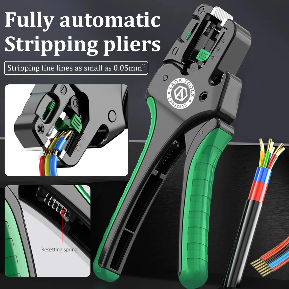 200mm Multifunctional Fast And Fully Automatic Wire Stripping Pliers Adjustable Electrical Pliers Cutting Pliers Crimping Pliers