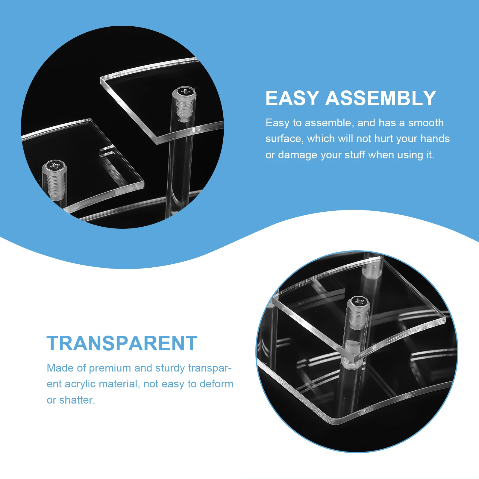 

Stylish Multi-Layer Acrylic Display Stand Clear Jewelry Figurine Holder Perfume Organizer
