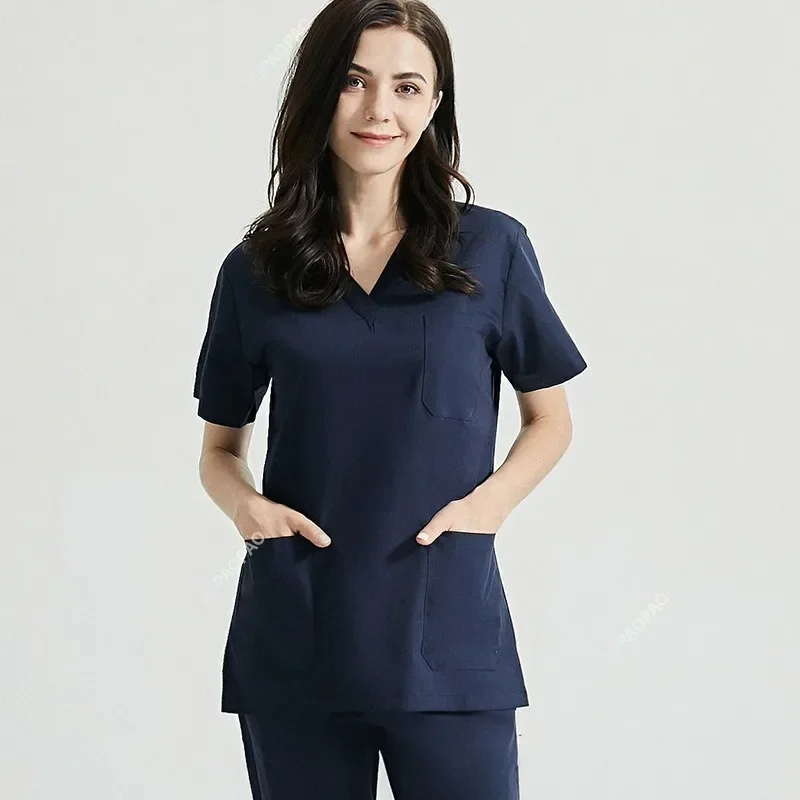 Tuta elastica ad asciugatura rapida Doctor Nurse Scrubs Set uniformi chirurgiche mediche ospedaliere Multicolor Women Wear Suit Doctor Uniform