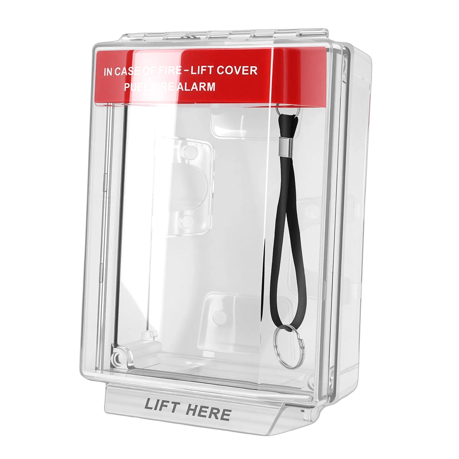 Fire Call Point Cover with Pull Station IP67 Water Proof Heat Proof Manual Call Point Protective Guard for Home Office Outdoor