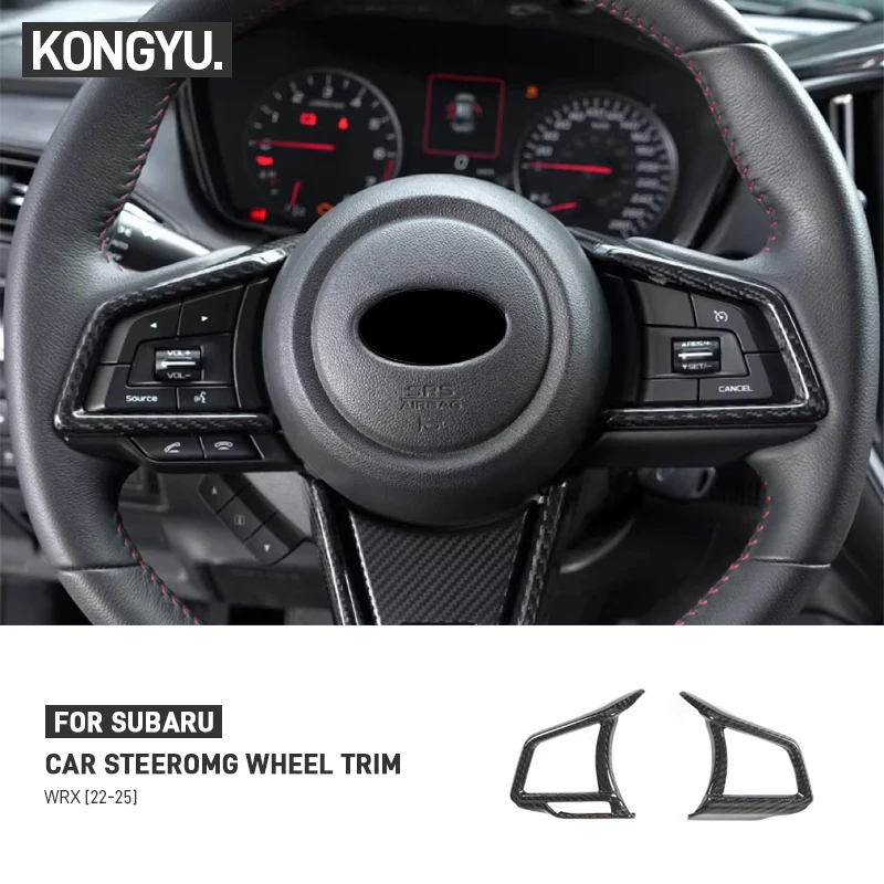 

For Subaru WRX VB 2022-2025 Real Carbon Fiber Car Steering Wheel Button Panel Frame Trim Cover Sticker Decorative Accessories