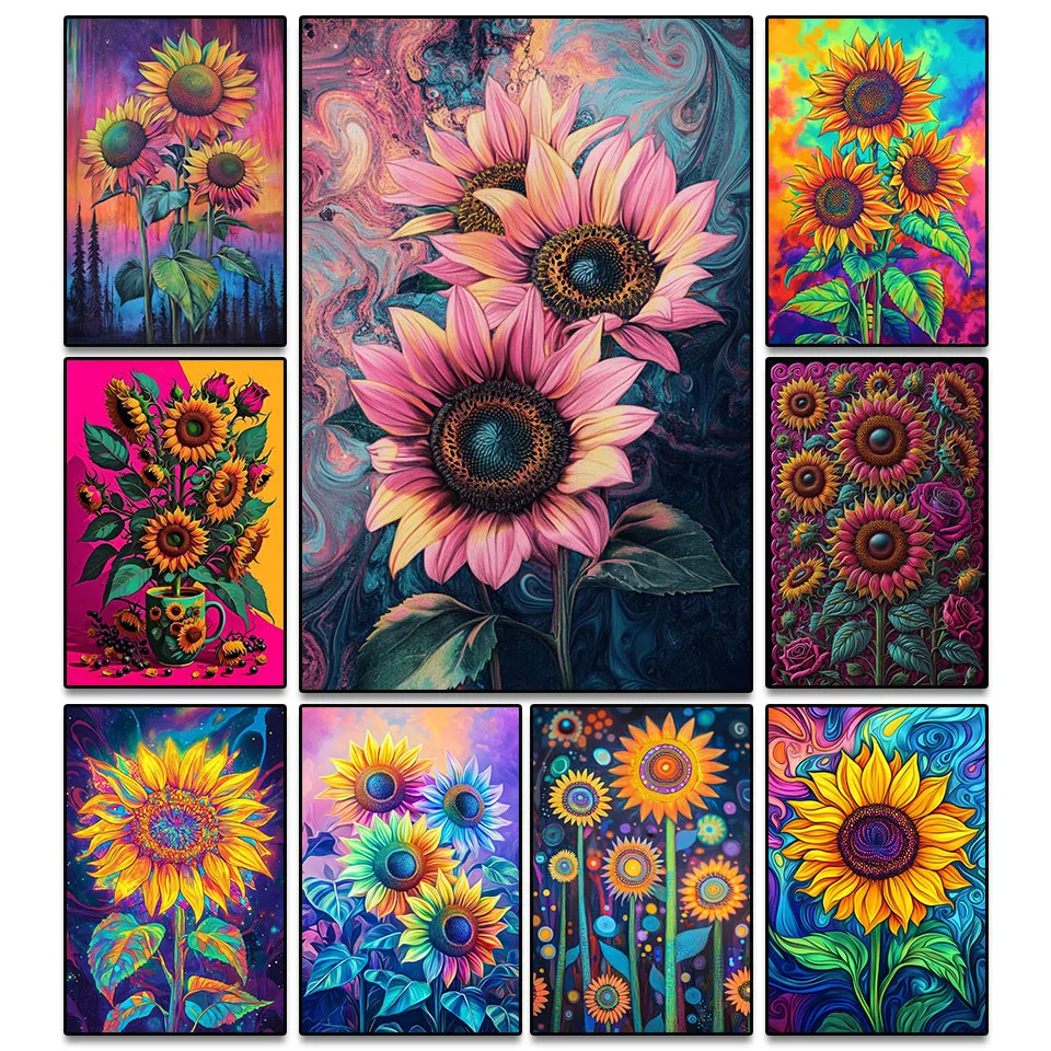 

Diamond Painting Art Kit DIY Sunflower 2025 Novel Diamond Embroidery 100% 5d Rhinestone Cross Stitch Mosaic Home Decor Wall Art