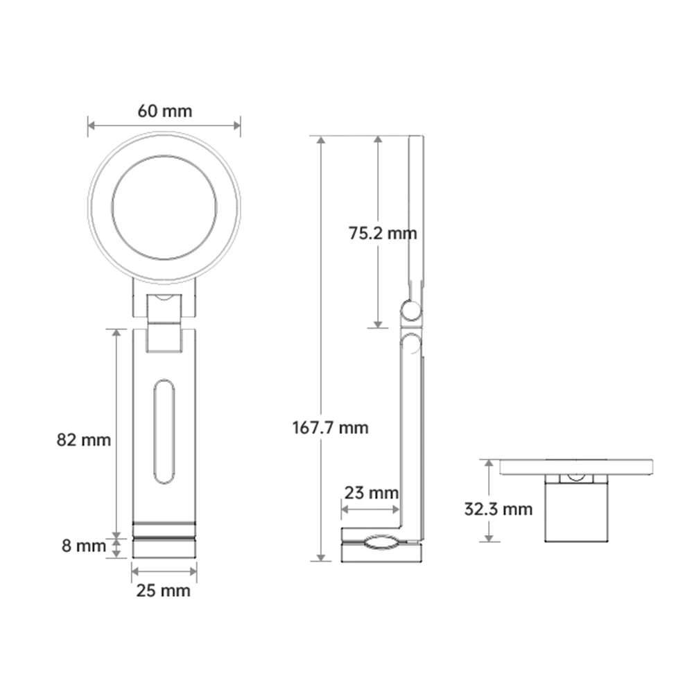 حامل هاتف مغناطيسي للطائرة 360 °   حامل مقعد القطار المرن قابل للطي وقابل للتعديل لسلسلة iPhone 15 Pro Max 14 13 12