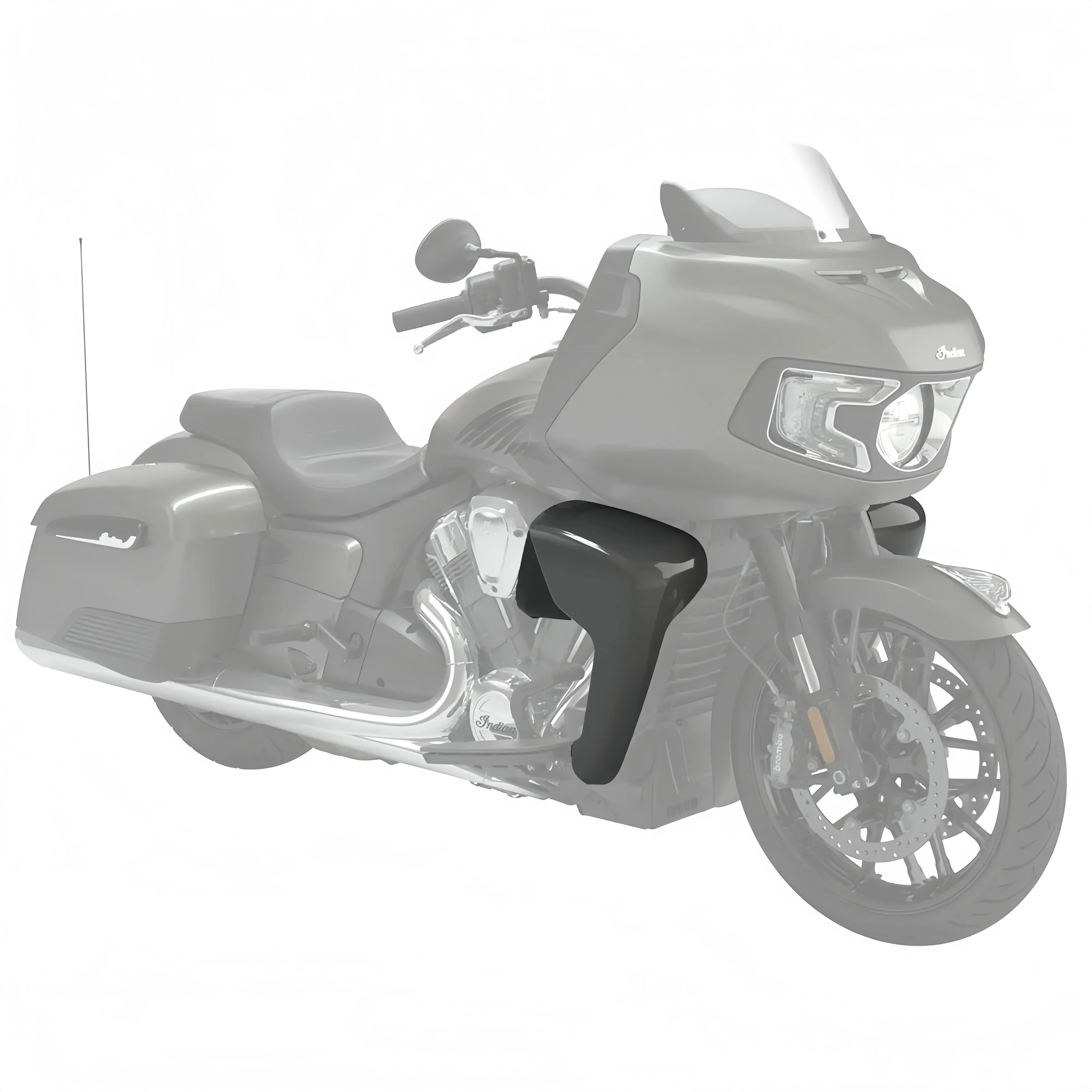 NEW Motorcycle Fairing Lowers Cover Extended Chin Spoiler Set For Indian Challenger Chieftain PowerPlus Pursuit Limited with 112