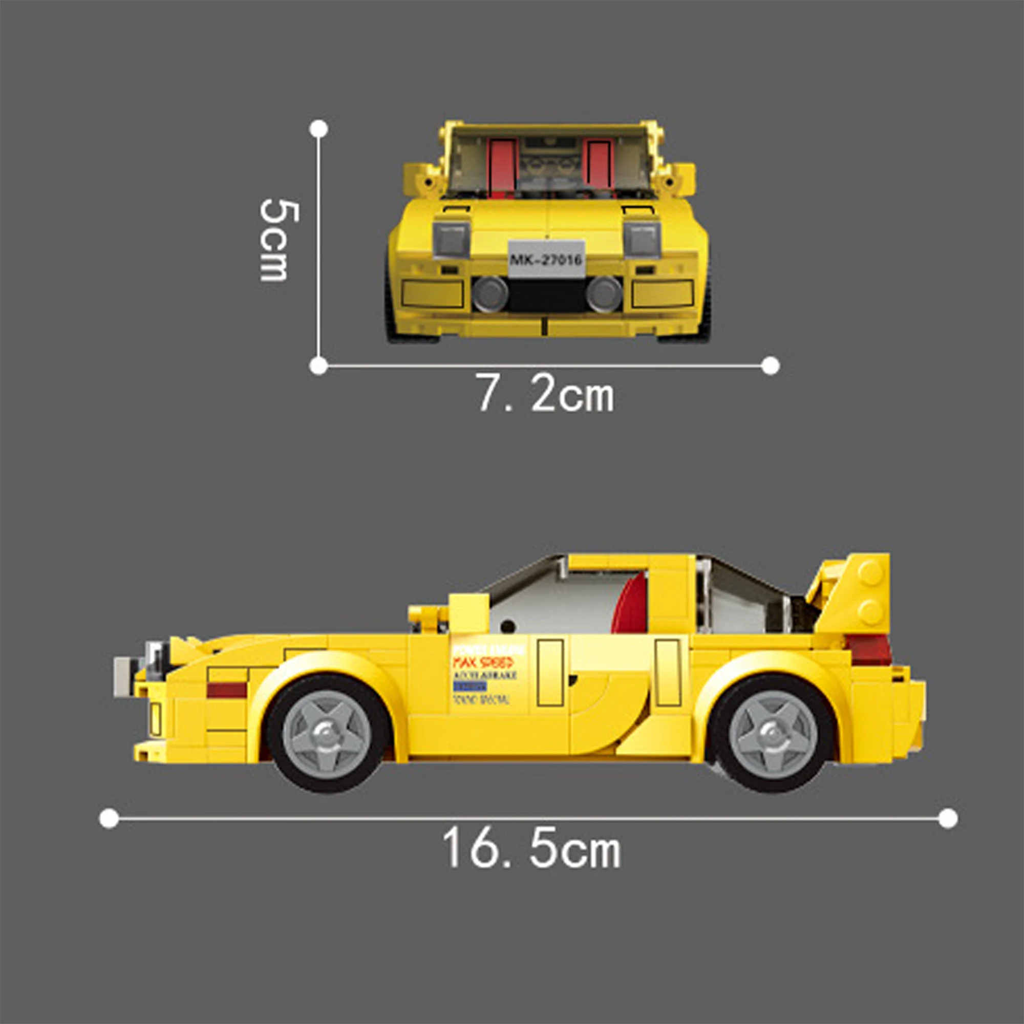 Mini Classic Sports Car Building Blocks Assembly Model 8 Stud Vehicle Educational Puzzle Toy Display Collection Gift