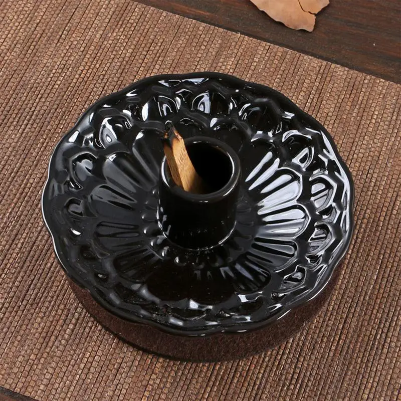 Palo Santo Holder Ceramic Incense Holder Palo Santo Burner Stand Incense Stick Burning Tray Sage Holder Lotus Pattern Palo Santo