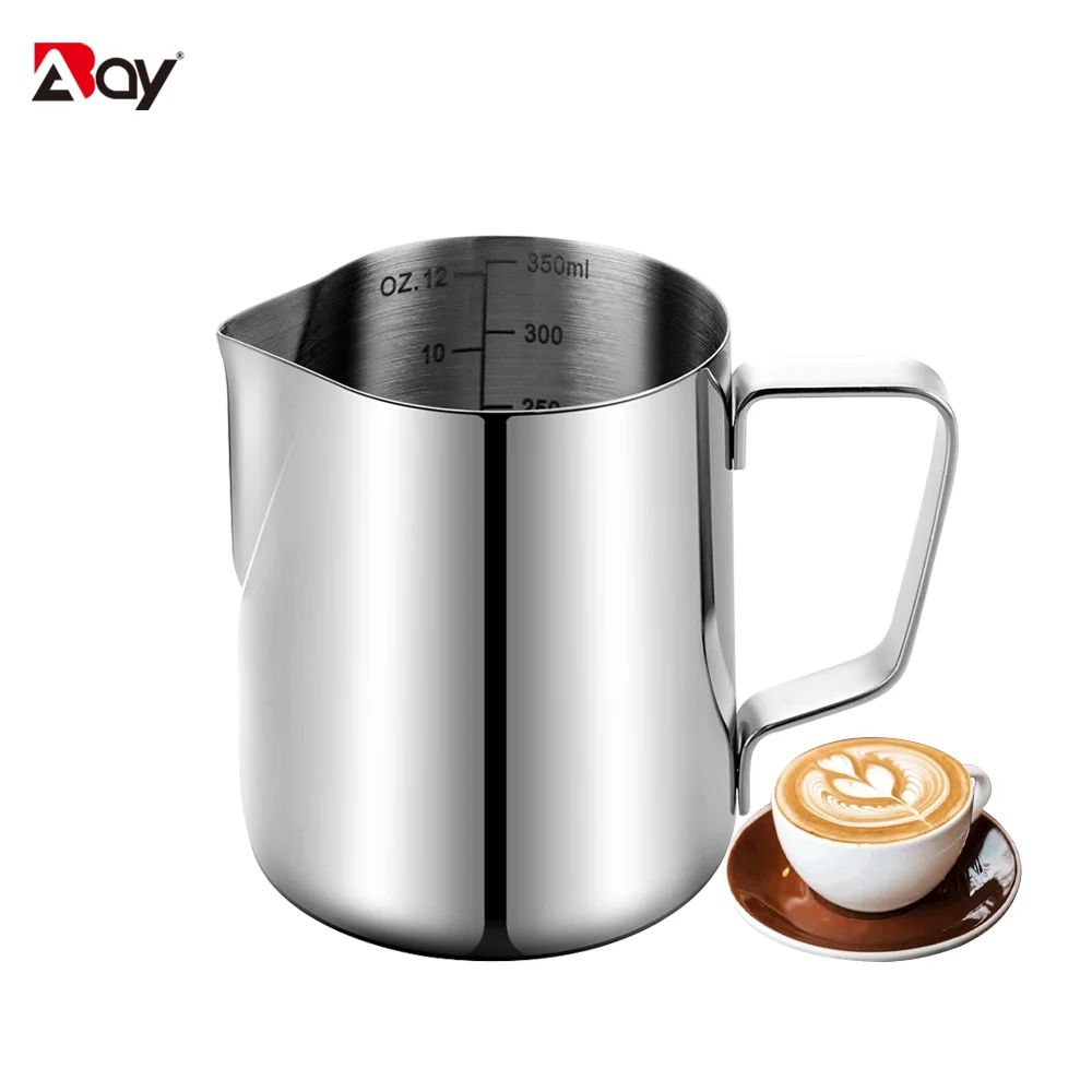 

Milk Frother Jug 350ml Art Pitcher Stainles Steel Coffee Frother Cup Barista Latte Art Jug Espresso for Cappuccino Accessorie