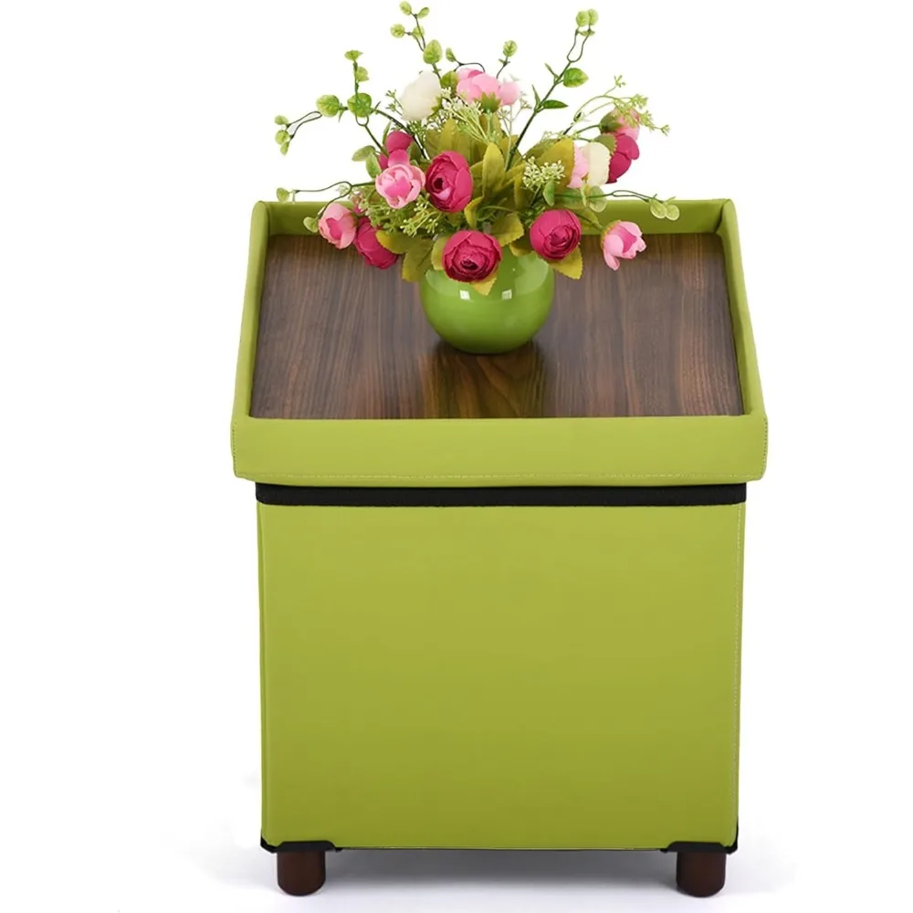 

Storage Ottoman, Ottoman with Storage for Living Room Ottoman Square Tray Bedroom Cube Foot Rest Stool with Legs Small Ottomans