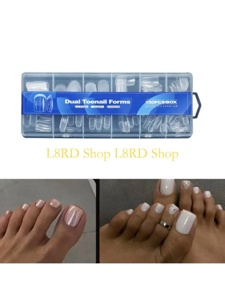 L8RD Quick Extension Molds Featuring Measurement Scale Gel and Toenails Ex