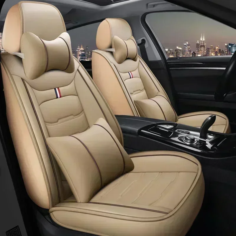 Universal Leather 3D Car Seat Cover for Mitsubishi ASX RVR Eclipse Cross Lancer Pajero Sport Grandis Accsesories Interior Covers