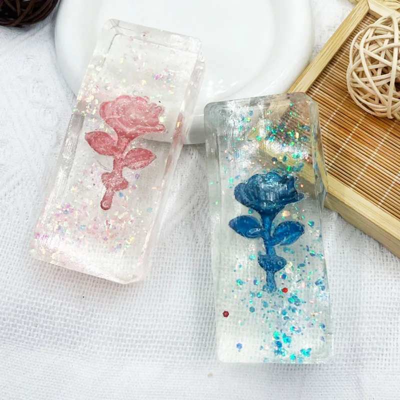 Squishy Rose Fidget Speelgoed Zacht Herbruikbaar Model Siliconen Zintuiglijk Speelgoed Heldere Kubus Knijpspeelgoed Squishy Creatief Kerstcadeau