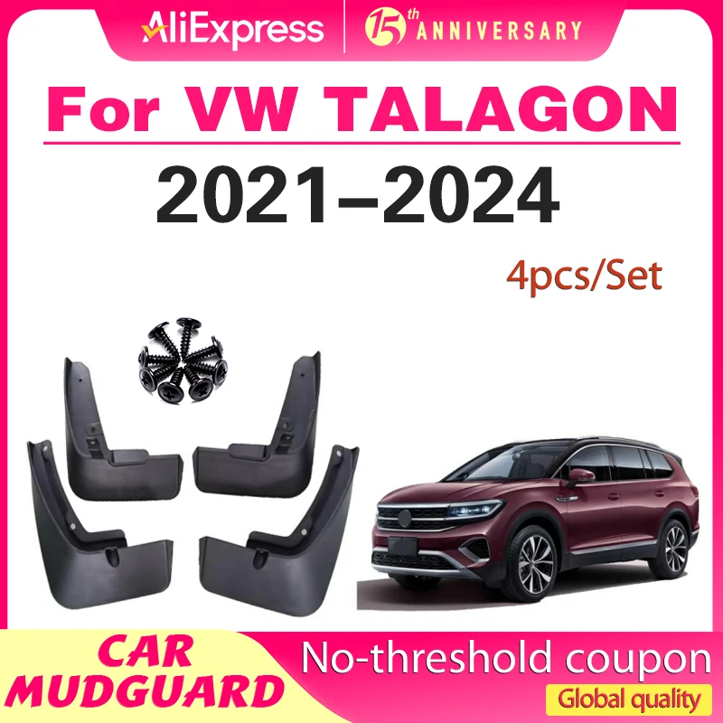 

Car MudFlaps Mudguards Anti Splash For VW Volkswagen TALAGON 2021 2022 2023 2024 Front Rear Wheels Fender Car Accessories 4Pcs