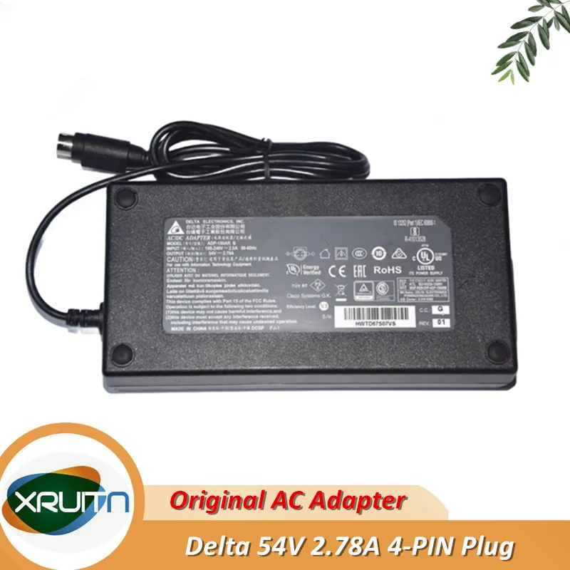 

Genuine For CISCO SG300 SG300-10MPP SG350-10MP Power Supply Charger ADP-150AR B DELTA 54V 2.78A 150W 4PIN (Din) AC Adapter