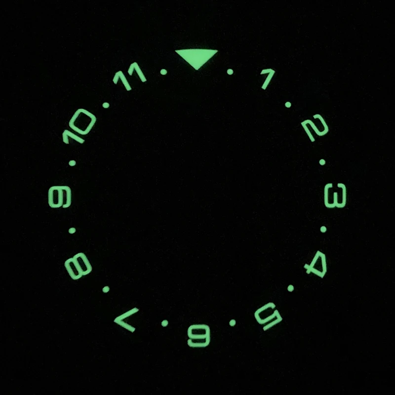 HOT 38MM 12Hours Dual-Time Ceramic Bezel Insert Set For SKX007/009/011 Mod Sloping Design Super C3 BGW9 Lume