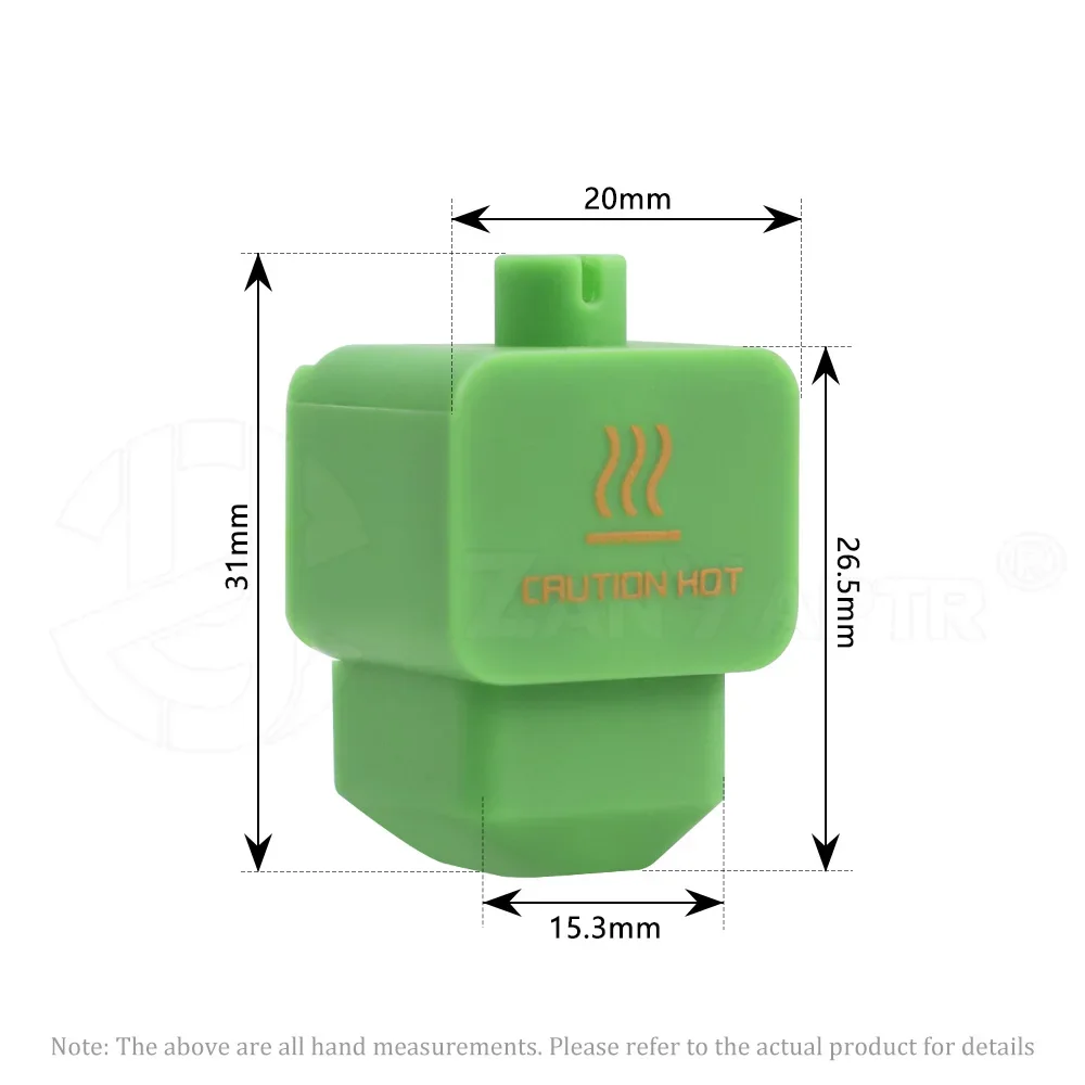 H2D H2S H2C Green Silicone Socks For Bambu Lab Exclusive Colors Mint Green Hotend Nozzle Heating Block Silicone Protective Cover