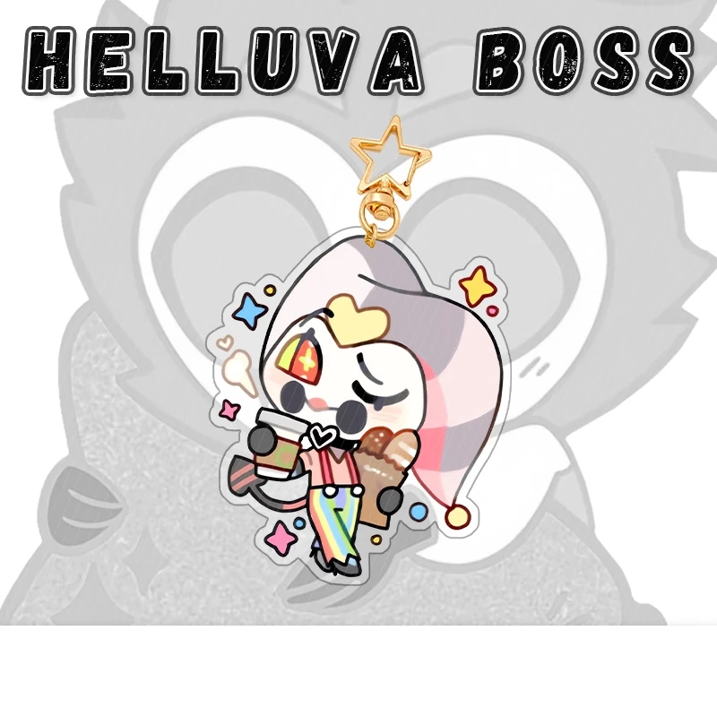 Figura Mini Acrílica de Animação Adulta Helluva Boss Blitzo Moxxie Millie Loona Stella Stolas, Ornamento de Mesa para Fãs