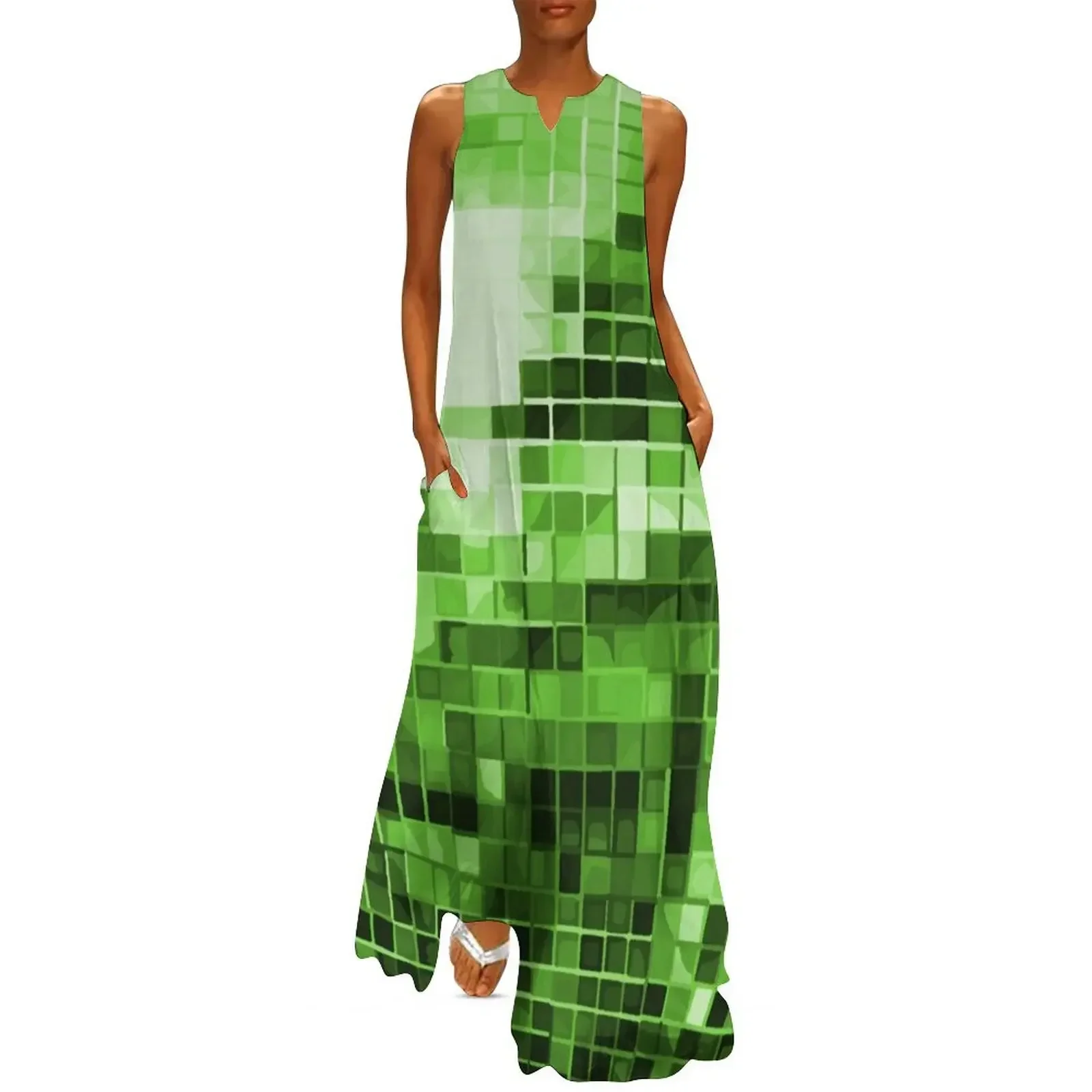 

Green Disco Ball Pattern Long Dress wedding guest dress 2025 Elegant gowns dress summer 2025 women for woman