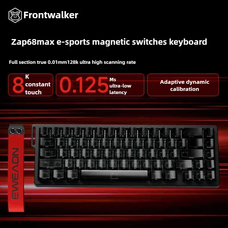 

Проводная магнитная клавиатура EWEADN ZAP68Ultra 68pro HE 8 кГц с индивидуальными колпачками клавиш, высокопроизводительная игровая клавиатура с низкой задержкой.