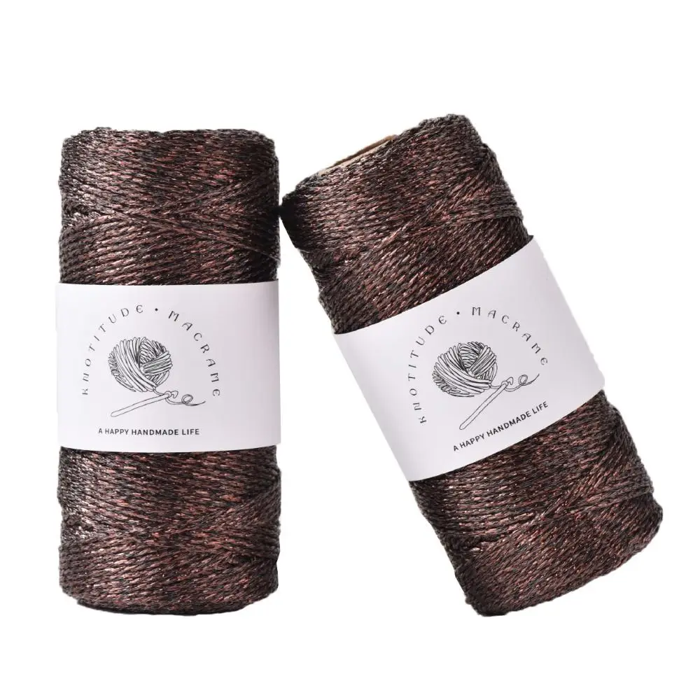 1mm Metallisches Garn DIY Handarbeit Stricken Häkeln Glitzer Gold Silber Kordel Faden Mehrfarbig 100M Geschenkverpackungsseil