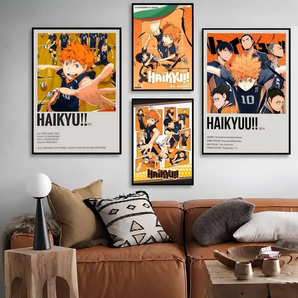 Anime Haikyuu!!   Character Print Japanese Graphic Streaming Film Style Wall Artwork Bedroom Decor Poster