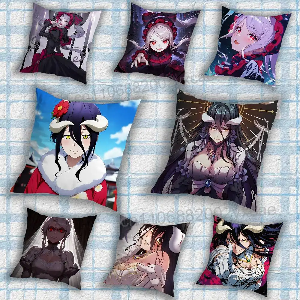 Shalltear Bloodfallen Albedo Overlord Pillow Case Office Cushions Suitable For Sofa Car Bedroom Decorative Cushion Cover