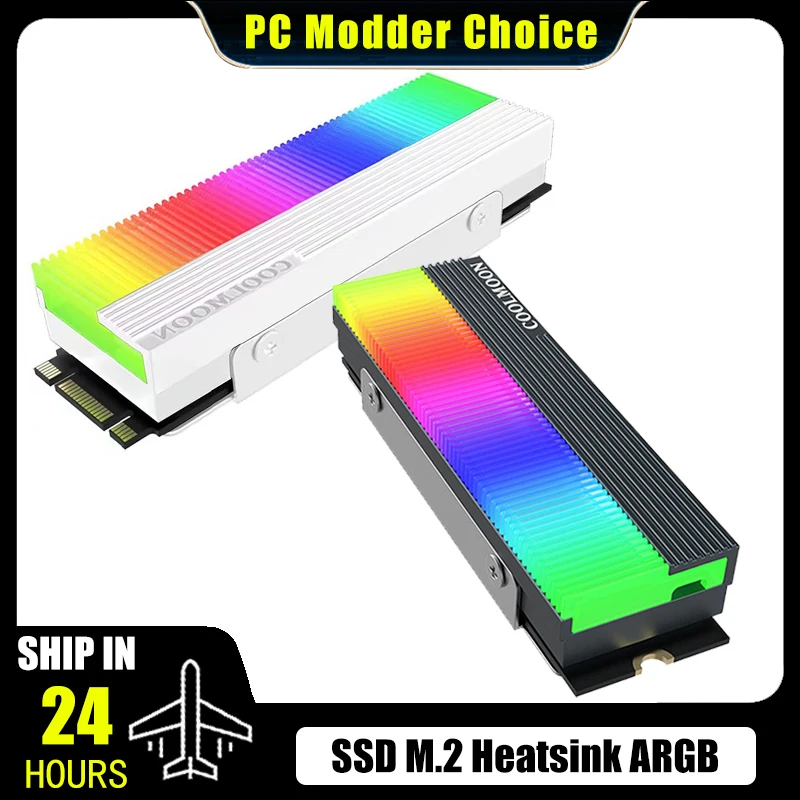 5V 3Pin ARGB AURA SYNC Computer 2280 SSD M2 Radiatore In Alluminio RGB M.2 Nvme Dispositivo di raffreddamento Dissipatore di calore Unità a stato solido Dissipatore di calore Dispositivo di raffreddamento