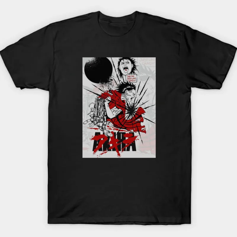

80s Retro Manga Akira #0807 cyberpunk city explosion cyber mecha tokyo motor Otomo Katsuhiro Anime Gift T-shirt large size tops