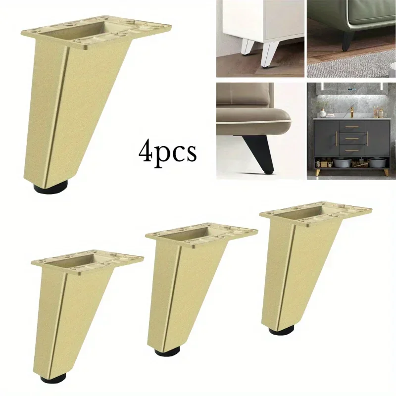

4pcs 8cm Aluminum Alloy Cabinet Feet Adjustable Height Office Furniture Legs Sofa Bed Non-slip Support Foot Feet Hardware