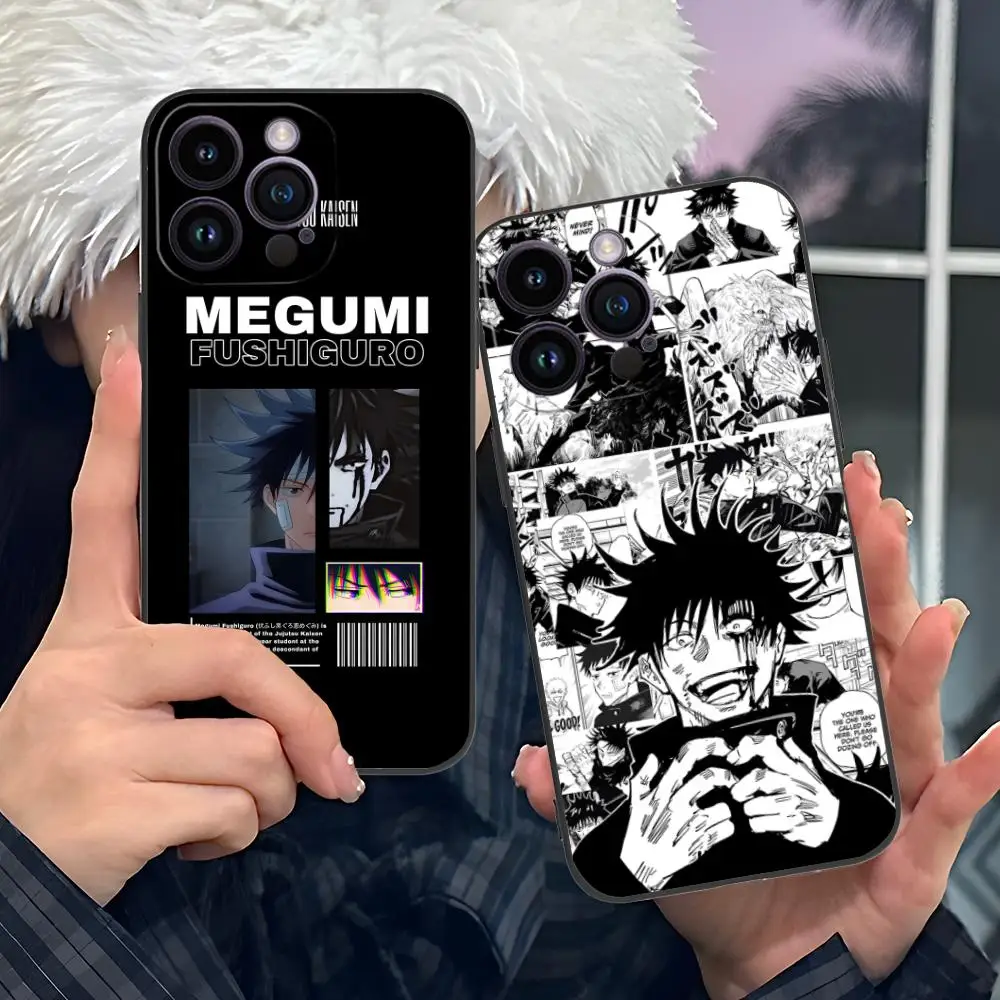 

Jujutsu Kaisen Megumi Fushiguro Phone Case for iPhone 17 16 15 14 13 12 11 X XR XS 8 7 Pro Max Plus Mini Colour Protective Cover