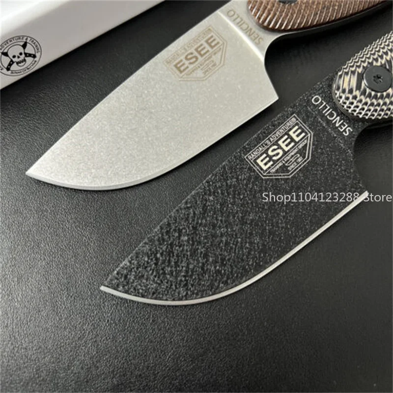 ESEE S D2 블레이드 G10 핸들 야외 칼 캠핑 방어 스트레이트 나이프 황야 생존 전술 칼