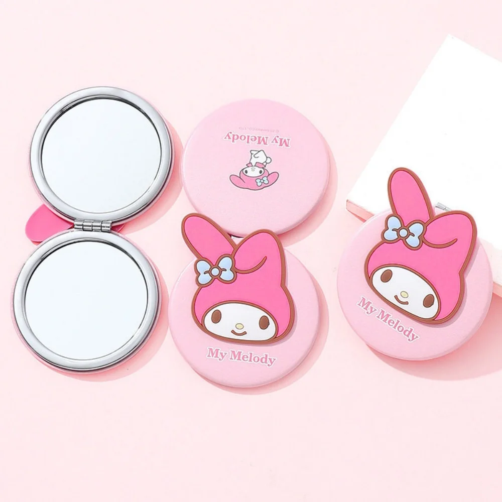 

Genuine Sanrio Double-Sided Touch-Up Mirror Cartoon Cinnamoroll Melody Travel Portable Folding Makeup Mirror Gifts For Girls