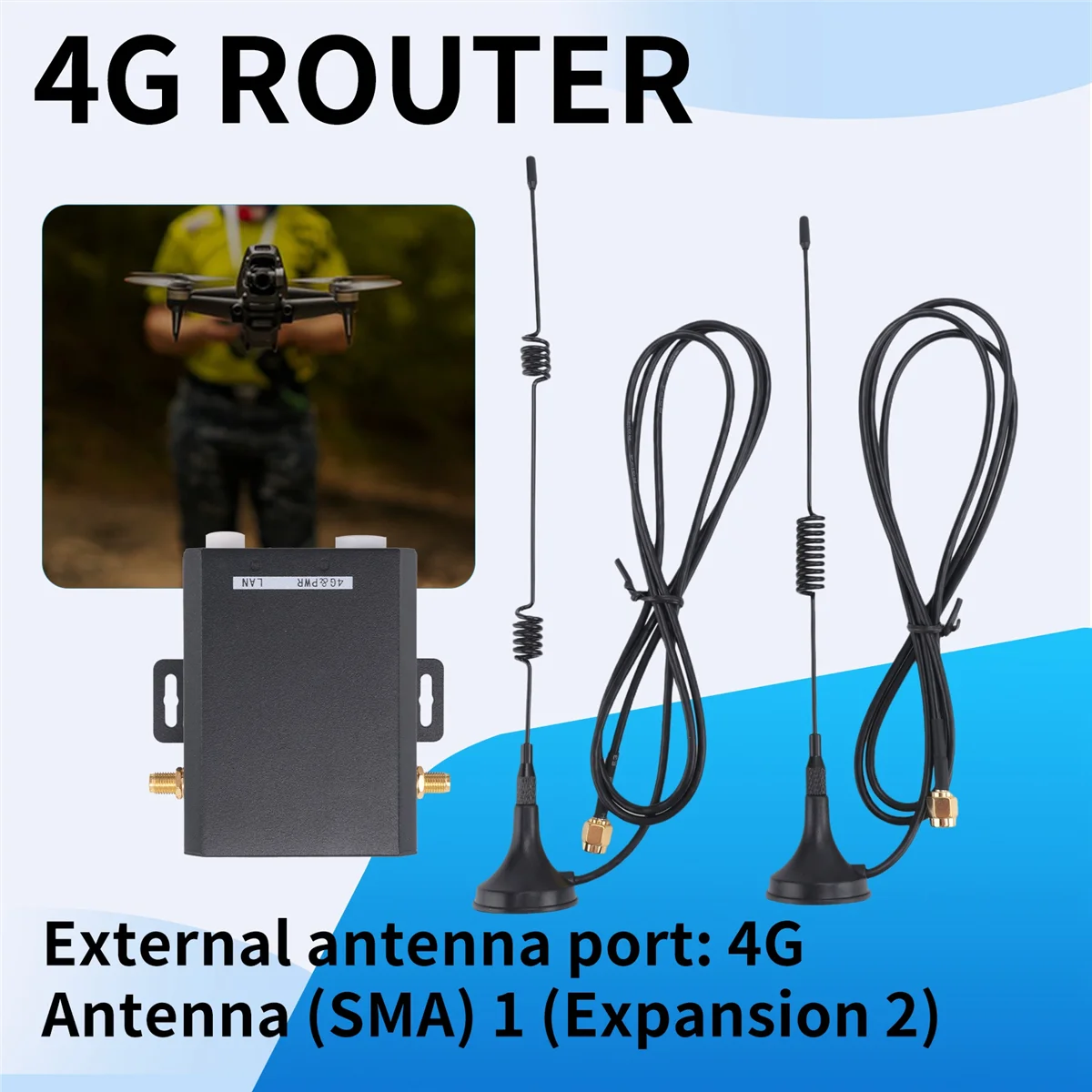 

A10I H927 Industrial Grade 4G Router 150Mbps 4G LTE CAT4 SIM Card Router with External Antenna Support 16 Wifi Users-Asia