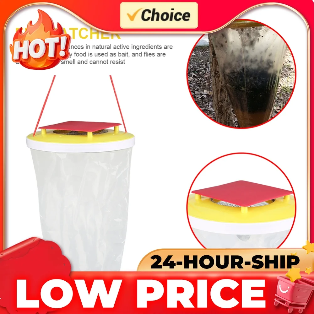 Flies Catching Bag Disposable Control Trap Bag Hanging Non with Bait for Parks/Canteens/Restaurants/Farms Outdoor