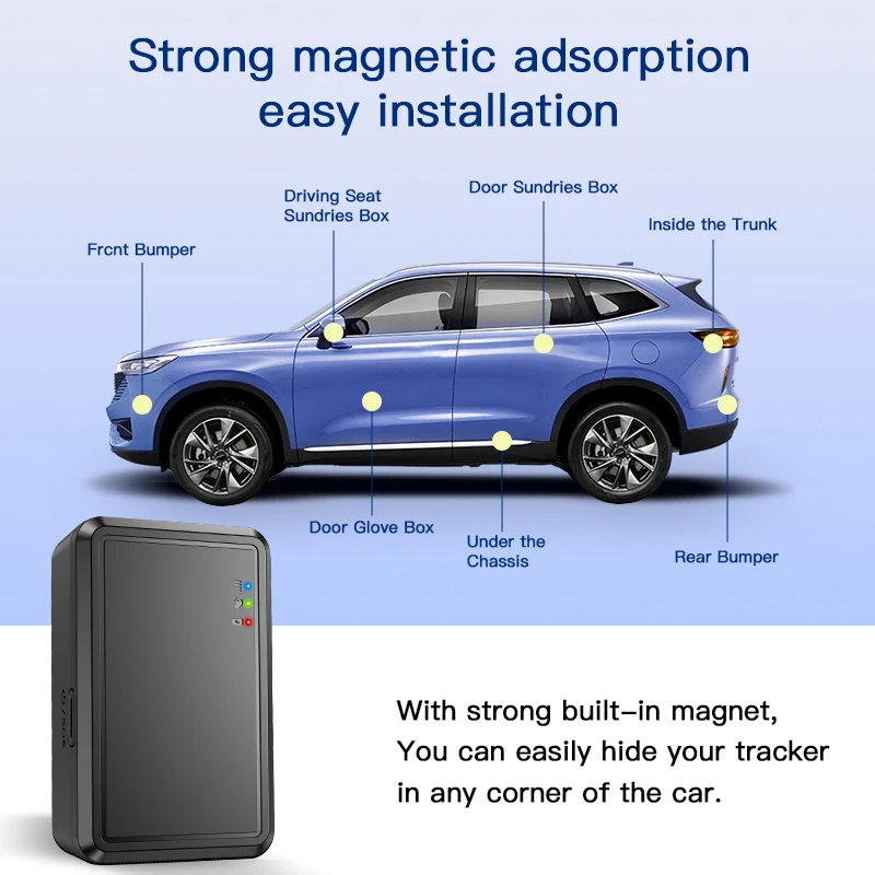 ZOOBII P8-W Mini 4g Power Saving Mode GPS Tracker Wireless Device Portable GPS Tracker With Strong Magnet