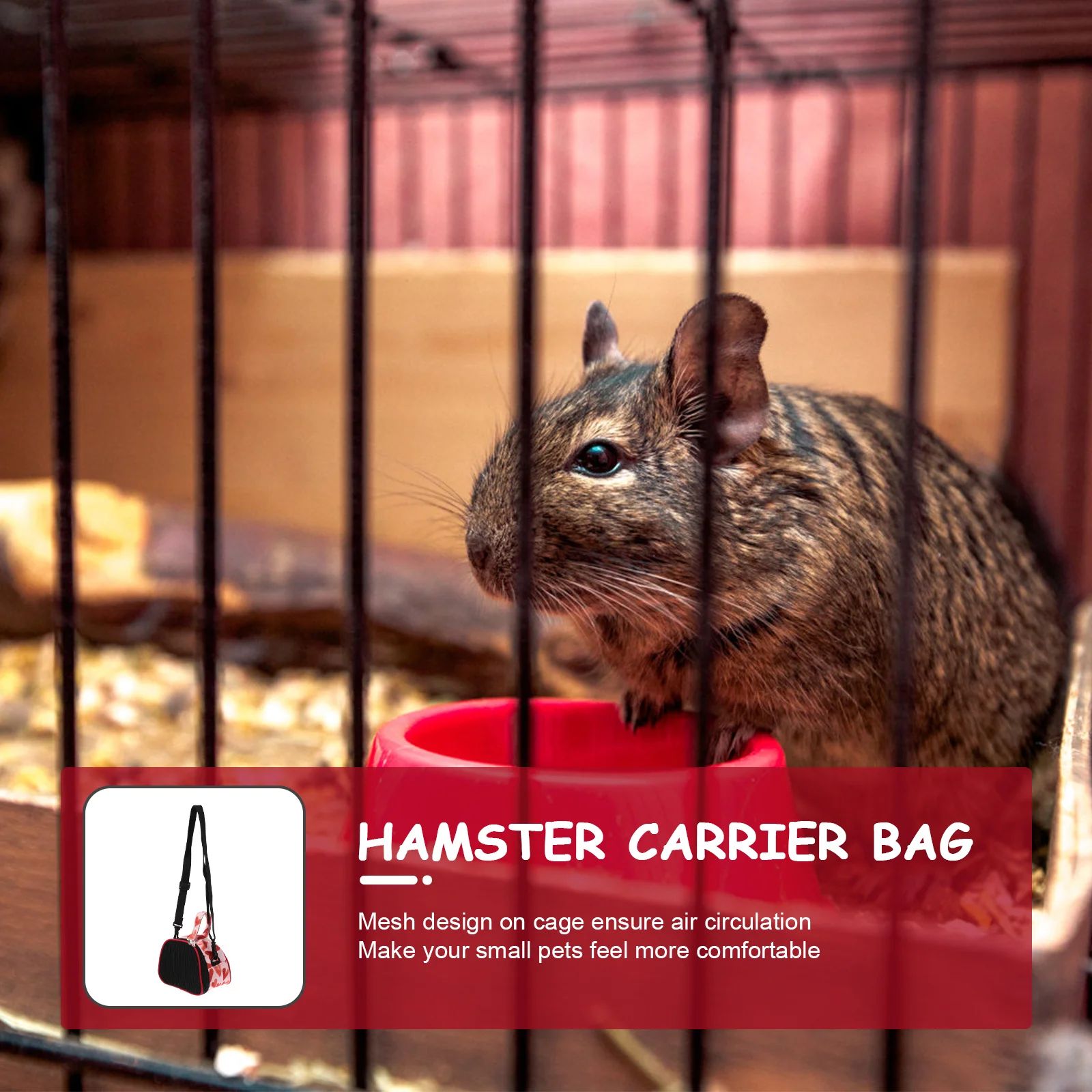 

Portable Hamster Carrier Oxford Cloth Breathable Small Pets Travel Bag Comfortable Lightweight Guinea Pig Carrying Bag Outdoor