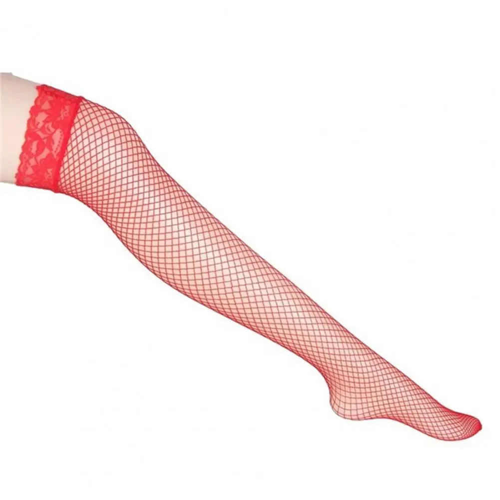 Fishnet Thigh Stockings Sexy Stockings for Women Women’s Sheer Fishnet Stockings with Anti-snag Design Elastic for Parties